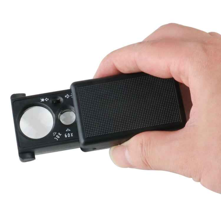 9881 30-60X Pull-Out LED Light Banknote Inspection Lamp with Lanyard