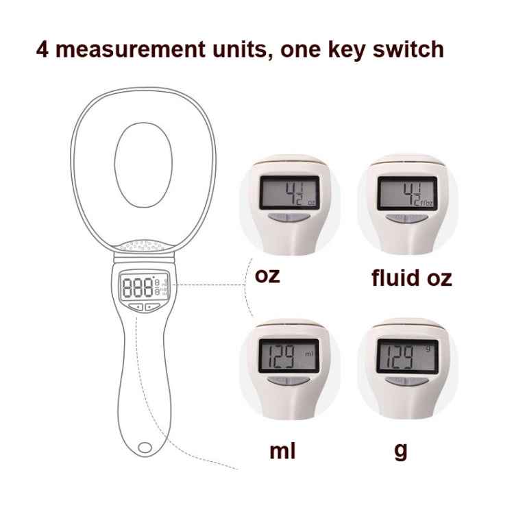 800g/1g Large Spoon Scale Electronic Weighing Spoon Scale Baking Kitchen Weighing Spoon