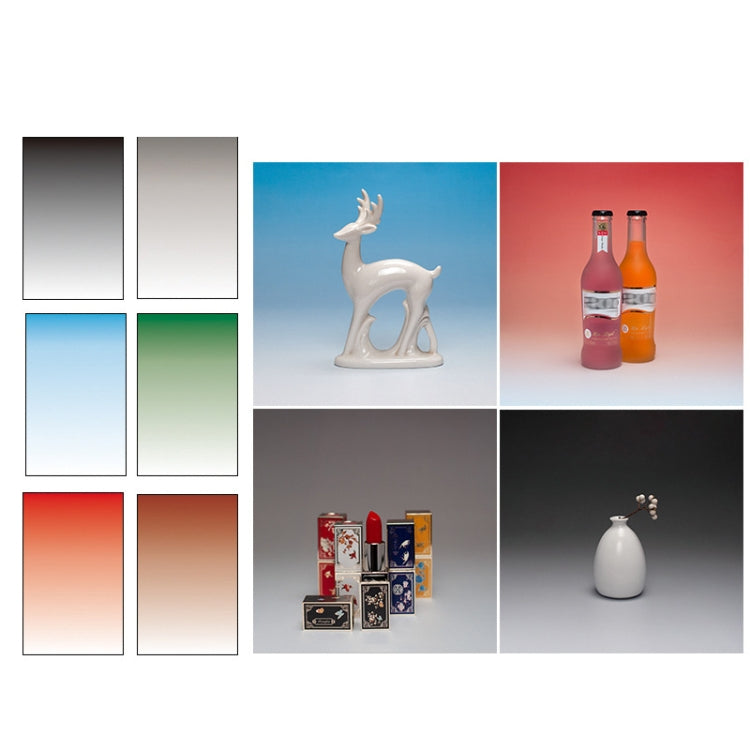 54 x 83cm Gradient Morandi Double-sided Film Photo Props Background Paper, Red / Gold Brown, Blue /Green, Deep Gray / Light Gray