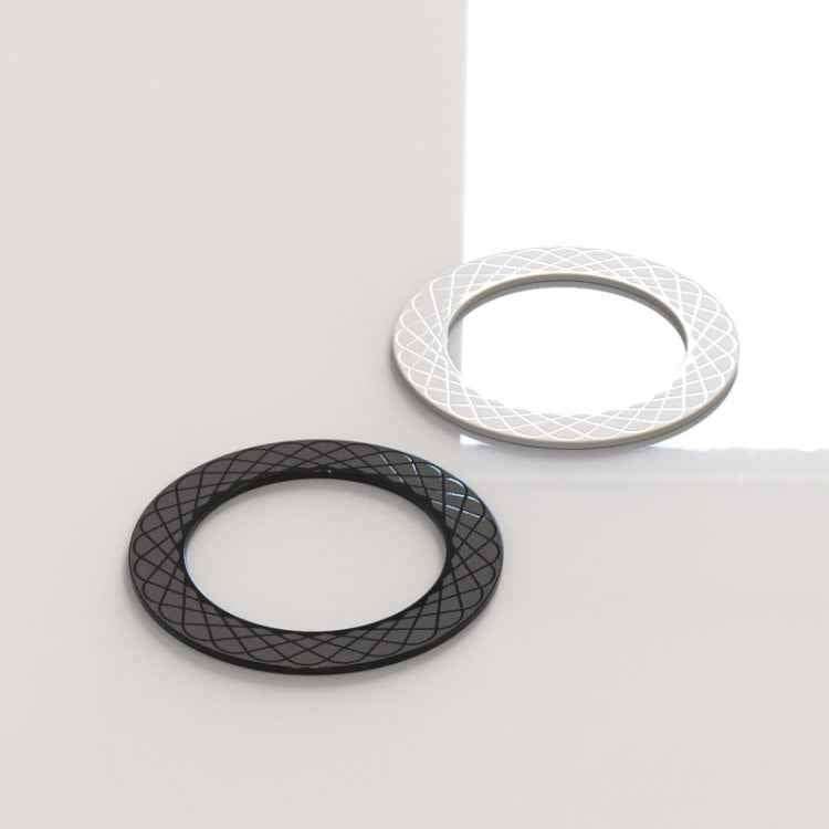 2 PCS T12 Stripe Pattern Magnetic Suction Wireless Charger Magnetic Sheet, White, Black