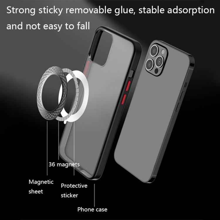 2 PCS T12 Stripe Pattern Magnetic Suction Wireless Charger Magnetic Sheet, White, Black