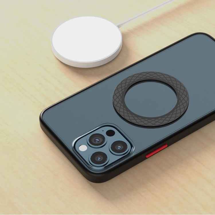 2 PCS T12 Stripe Pattern Magnetic Suction Wireless Charger Magnetic Sheet, White, Black