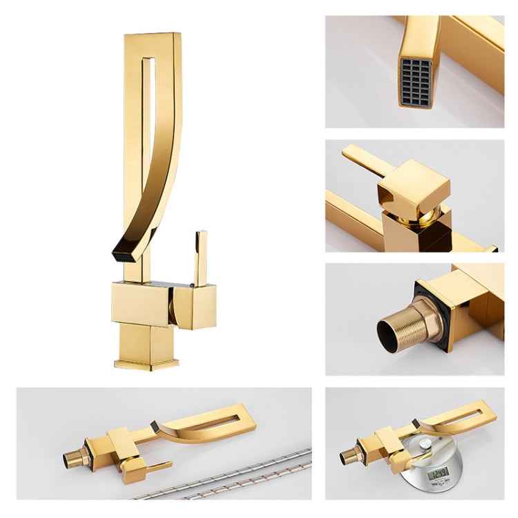 All-copper Rotatable Countertop Basin Hot And Cold Water Faucet
