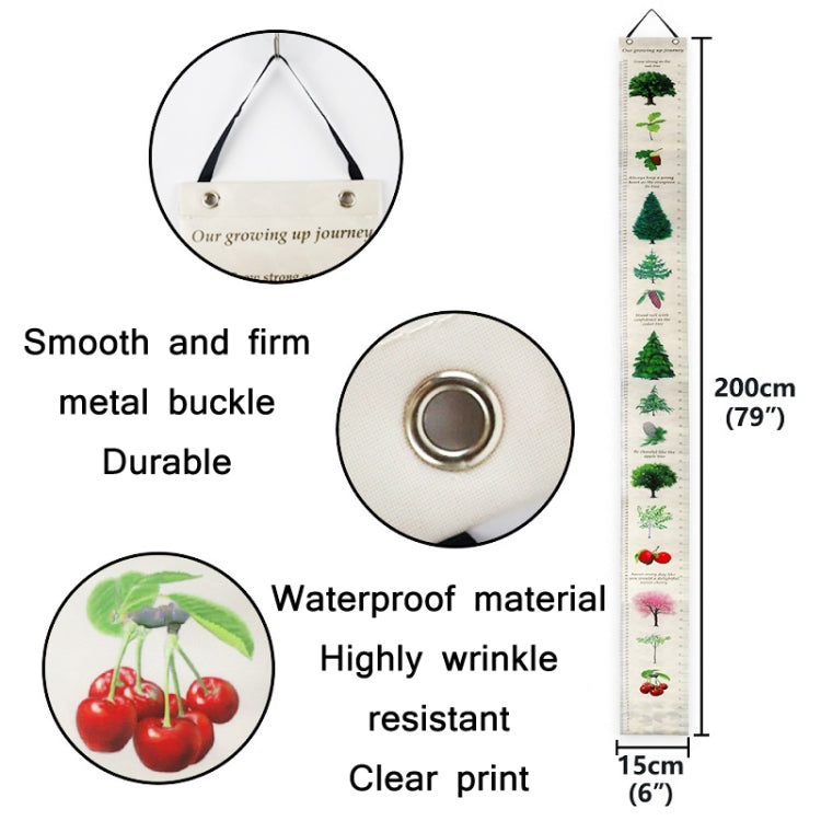 Removable Wall-mounted Height Ruler With Botanical Print Decoration, Height Ruler
