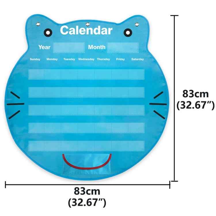 Classroom Decoration Cat Head Calendar Hanging Bag
