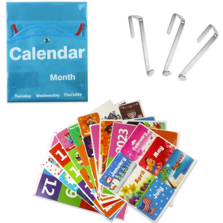 Classroom Decoration Cat Head Calendar Hanging Bag