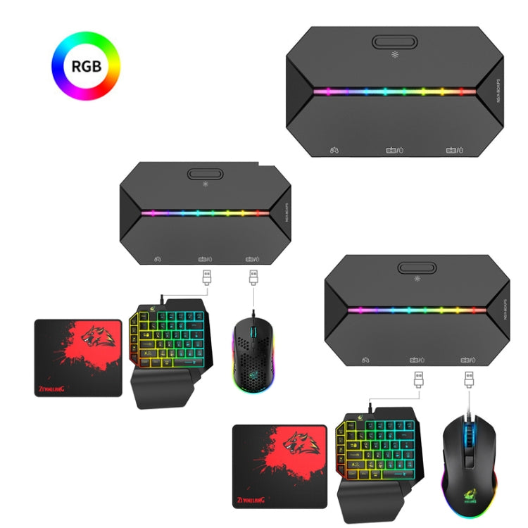 ZIYOU LANG G6L Gamepad To Keyboard Mouse Converter For Nintendo Switch / Xbox / PS4,Specification:, Host, Host + K15 + V1 + Red Pad
