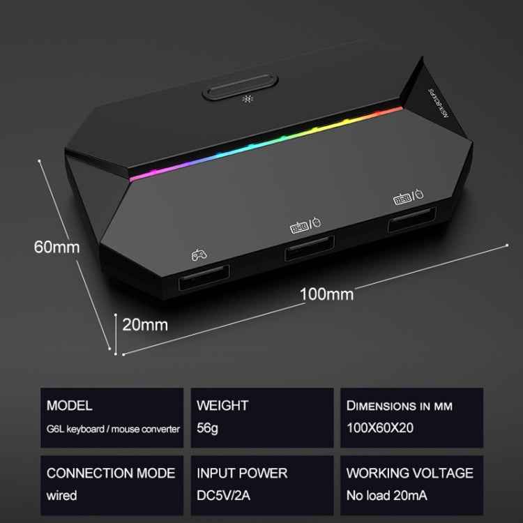 ZIYOU LANG G6L Gamepad To Keyboard Mouse Converter For Nintendo Switch / Xbox / PS4,Specification: