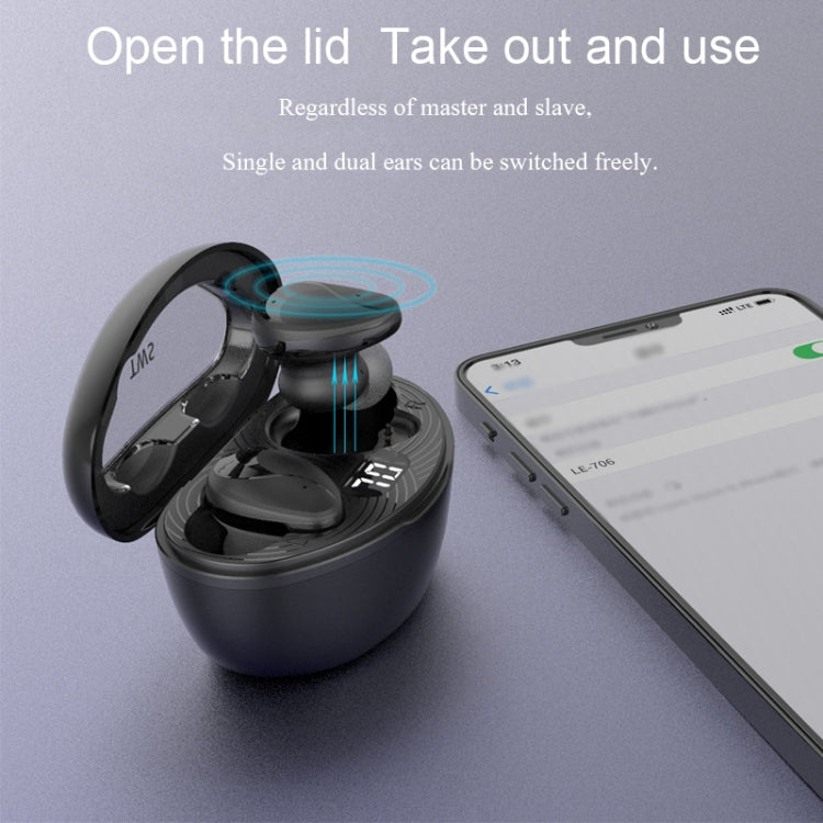 Mini Wireless With Charged Power Display ENC Bluetooth Headset, Blue, Black, Pink