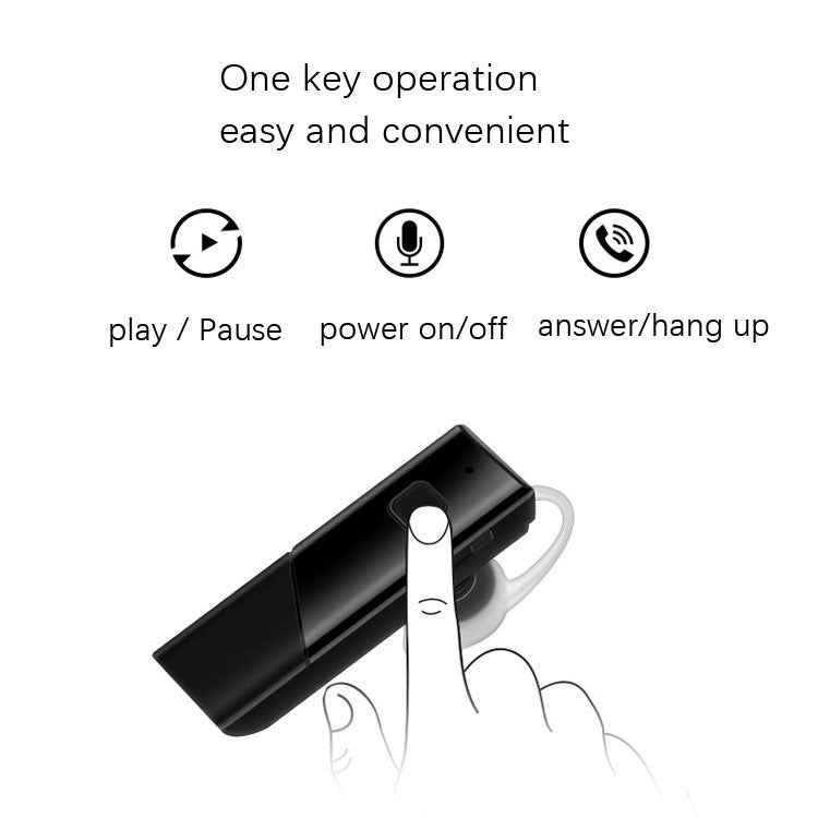Single Ear 4.2 Bluetooth Headset Stereo HIFI Sports Wireless Bluetooth Headset