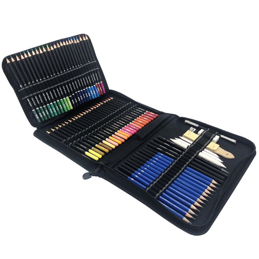 Juego de 95 lápices de colores aceitosos Yover para bocetos artísticos y pintura.