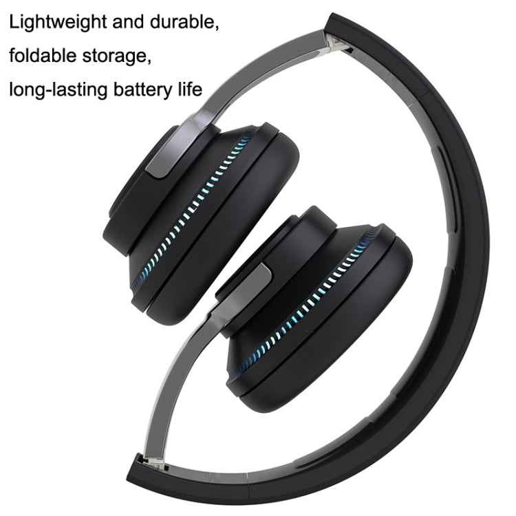 H2 Colorful Luminous Subwoofer Folding Retractable Card Wireless Bluetooth Headset