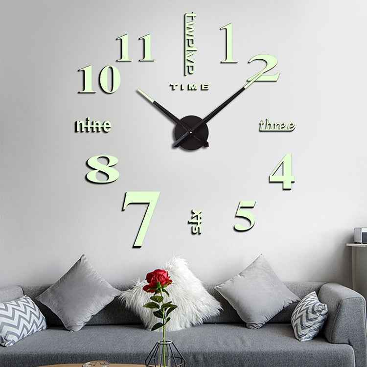 M002 Night Light DIY Digital Wall Clock Living Room Decoration Silent Clock