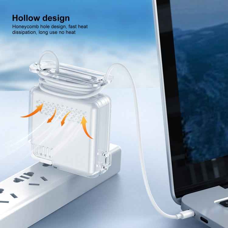OATSBASF Transparent Silicone Power Protective Case For IPhone MacBook Pro Air, 20W