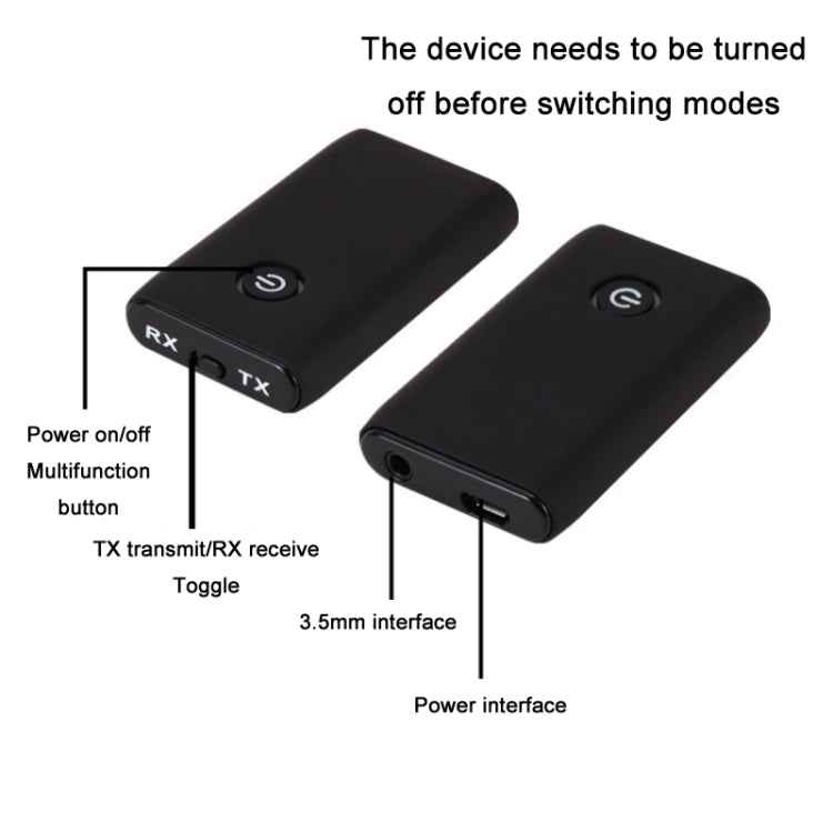 B109S Bluetooth 5.0 Transmitter Receiver Suitable For 3.5MM Computer/TV/Speaker