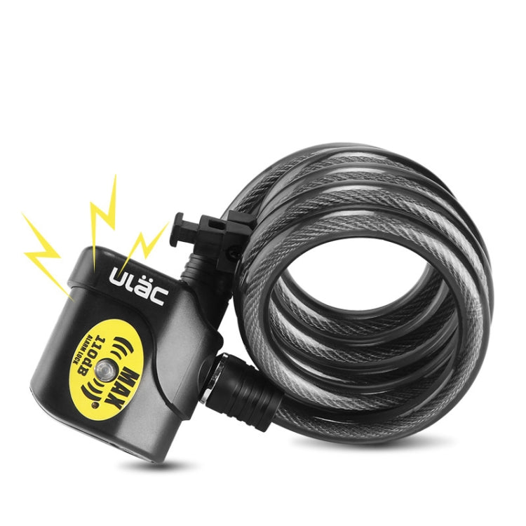 ULAC AL-3P Bicycle Alarm Cable Lock Mountain Bike Lock Cycling Supplies, ULAC AL-3P