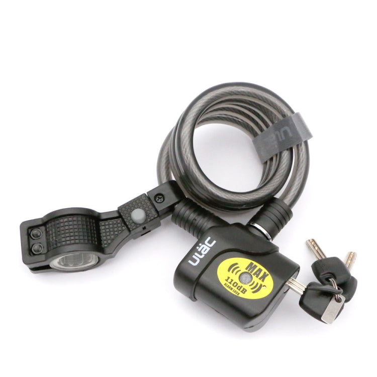 ULAC AL-3P Bicycle Alarm Cable Lock Mountain Bike Lock Cycling Supplies, ULAC AL-3P