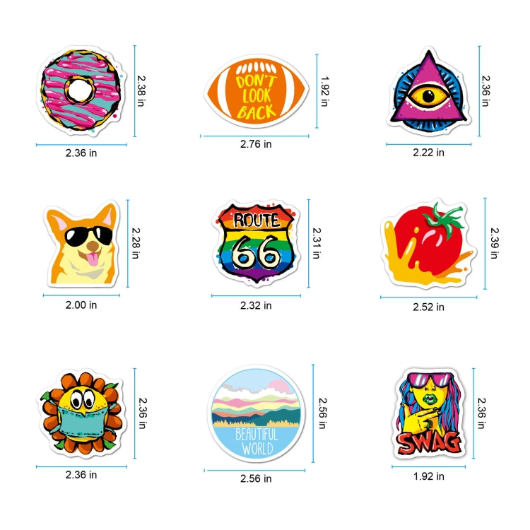 200 Sheets Graffiti Stickers Colorful VSCO Waterproof Vinyl Stickers, Graffiti Stickers