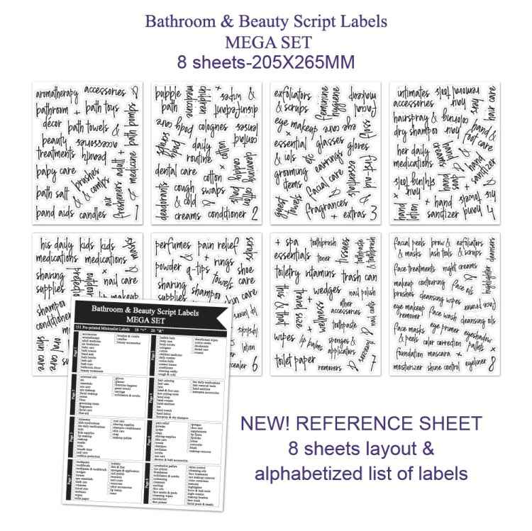 Bathroom Jars Label Storage Classification Waterproof Bathroom Stickers