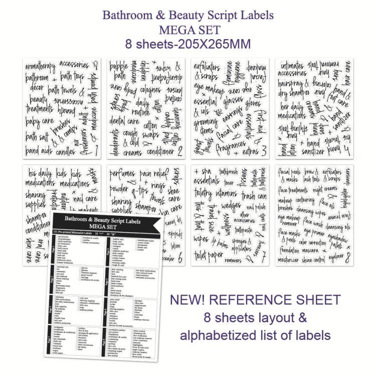 Bathroom Jars Label Storage Classification Waterproof Bathroom Stickers, Jars Label