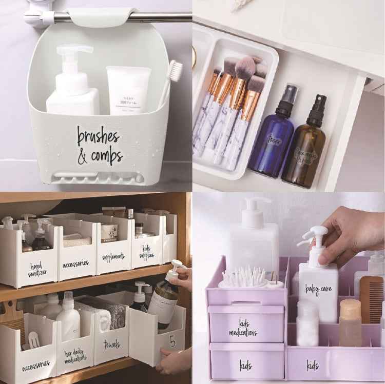 Bathroom Jars Label Storage Classification Waterproof Bathroom Stickers