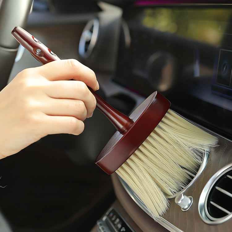 Wood Lengthening Handle Dust Brush Car Vent Internal Decoration Soft Brush, Handle Dust Brush