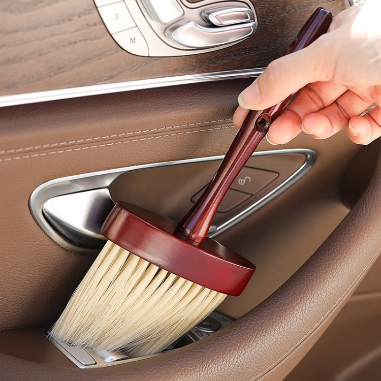 Wood Lengthening Handle Dust Brush Car Vent Internal Decoration Soft Brush, Handle Dust Brush