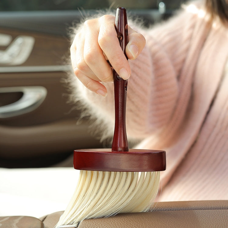 Wood Lengthening Handle Dust Brush Car Vent Internal Decoration Soft Brush, Handle Dust Brush
