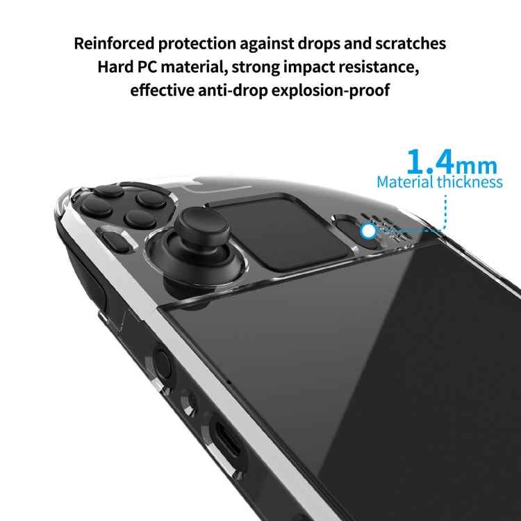 PGTECH Split Crystal Hard Shell Case for Steam Deck Game Console