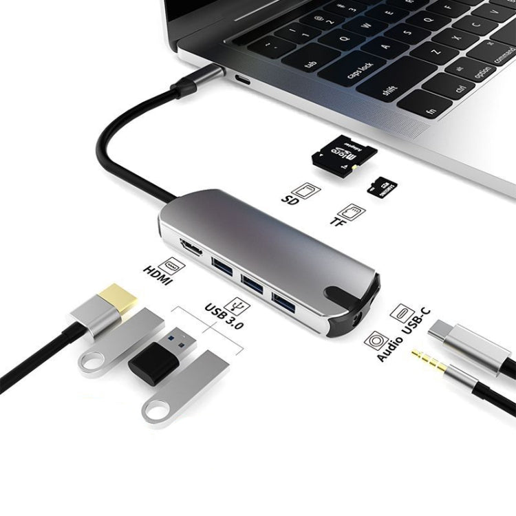 Type-C Extension Dock 8 In 1 Laptop Converter USB HUB Hub, USB HUB