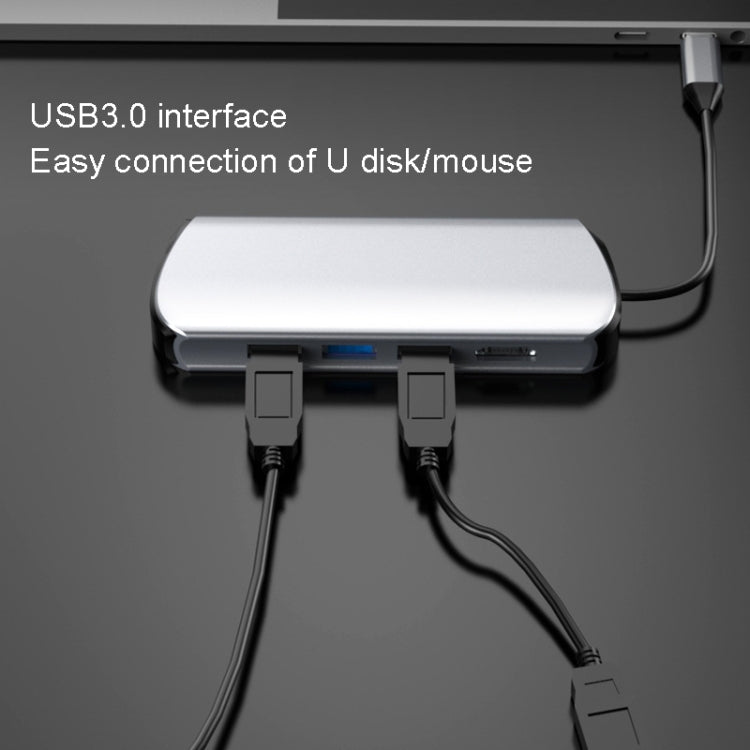 Type-C Extension Dock 8 In 1 Laptop Converter USB HUB Hub, USB HUB