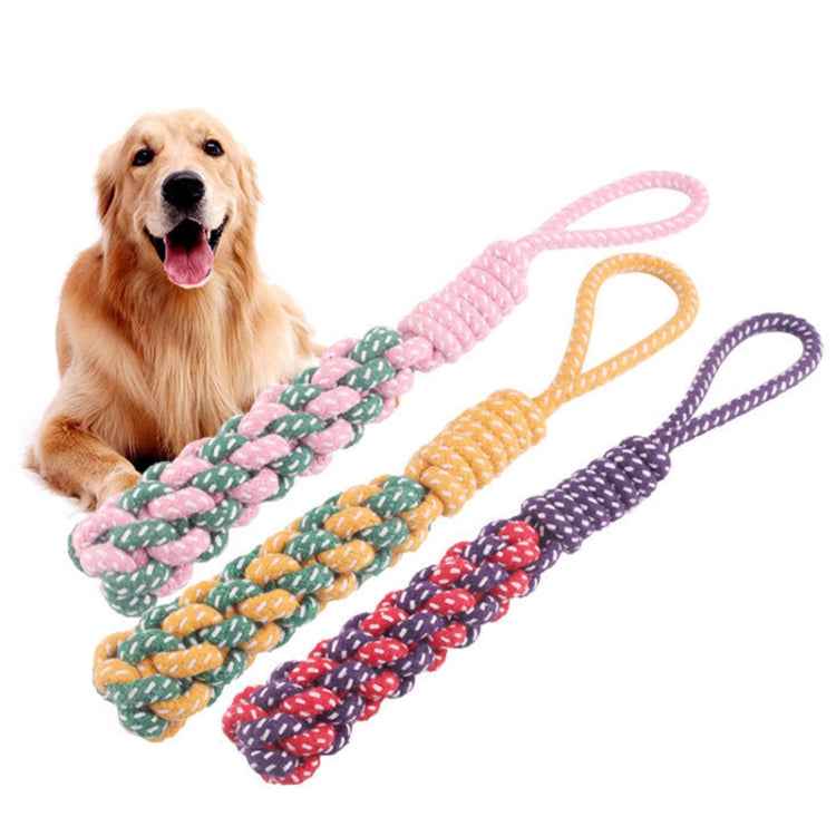 3 PCS Pet Hand-pulled Chewing Toy Dog Molar Cotton Rope, Color Random Delivery