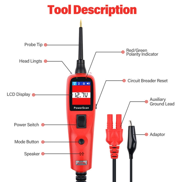 AUTEL PS100 Automotive Circuit Tester Automotive System Diagnostic Tool