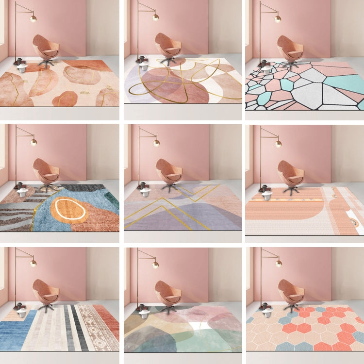 Modern Abstract Geometric Living Room Rug Coffee Table Cushion, 140x200cm