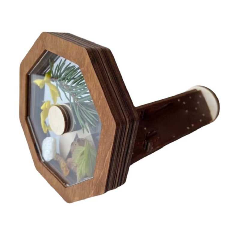 DIY Wooden Rotating Kaleidoscope Toy Gift For Children, Kaleidoscope