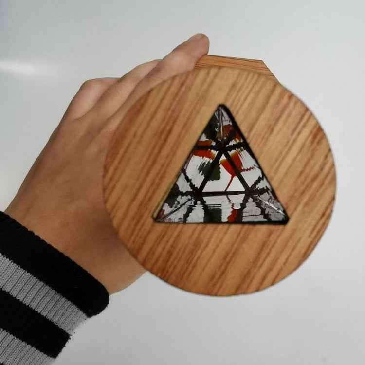 DIY Wooden Rotating Kaleidoscope Toy Gift For Children, Kaleidoscope