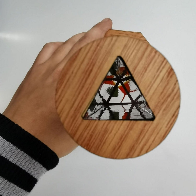 DIY Wooden Rotating Kaleidoscope Toy Gift For Children, Kaleidoscope