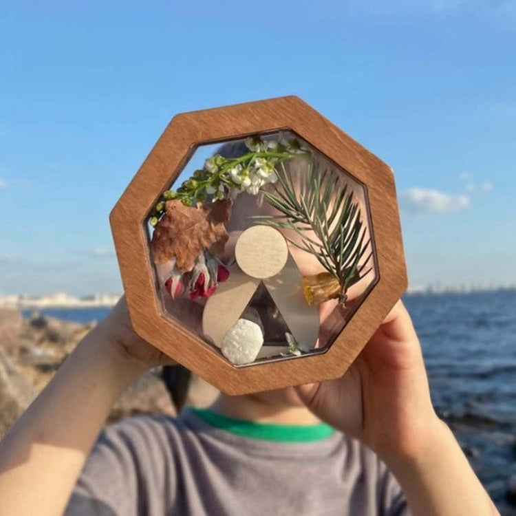 DIY Wooden Rotating Kaleidoscope Toy Gift For Children