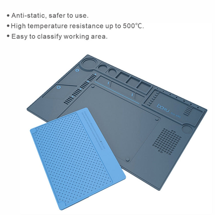 BAKU BA-695 2 in 1 TPR+Silicone Computer Phone Repair Desk Mat Heat Resistant Insulation Mat