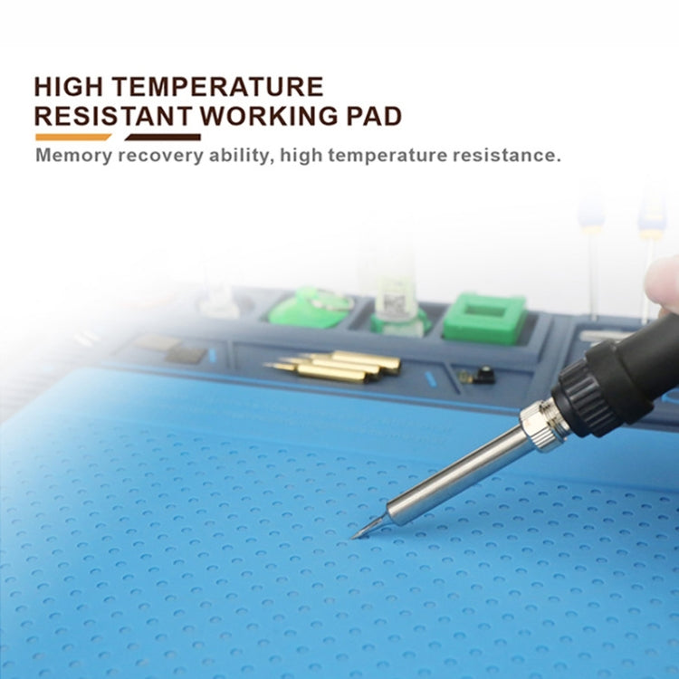 BAKU BA-695 2 in 1 TPR+Silicone Computer Phone Repair Desk Mat Heat Resistant Insulation Mat