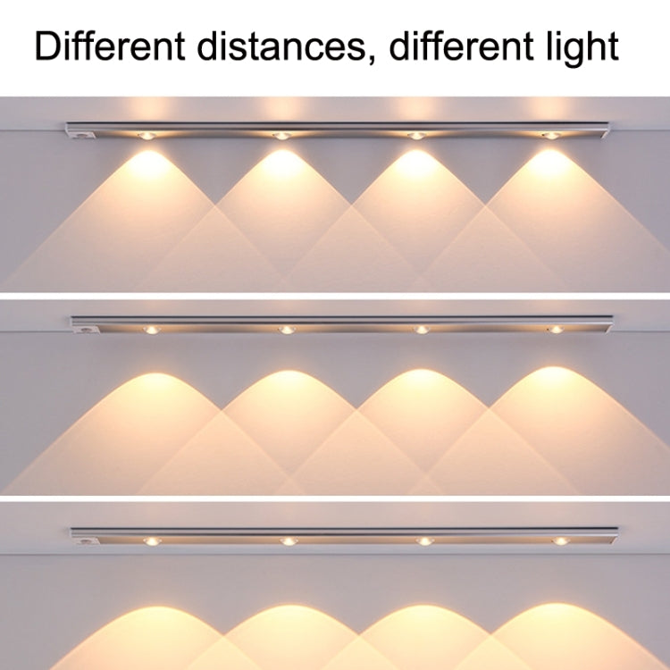 Ultra-thin Smart LED Human Body Sensor Light Bar, Length: 80cm(Space Silver), 80cm