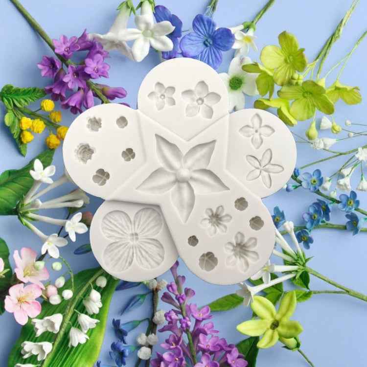 Flower and Leaf Combination Silicone Mold Fondant DIY Modeling Tool