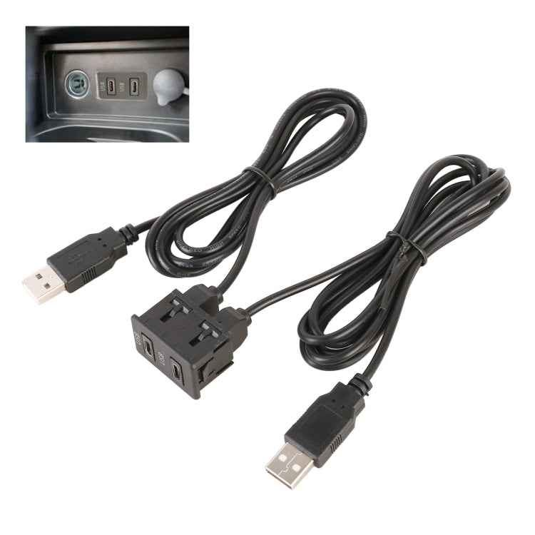 Car Universal Modification Dual Type-C Interface, Type-C+Type-C