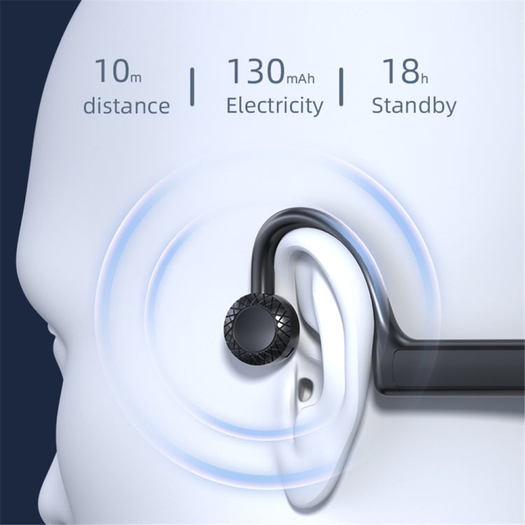 KS-19 Bluetooth Headset Sound Conducting Hanging Neck Business Headphones, KS-19 Black