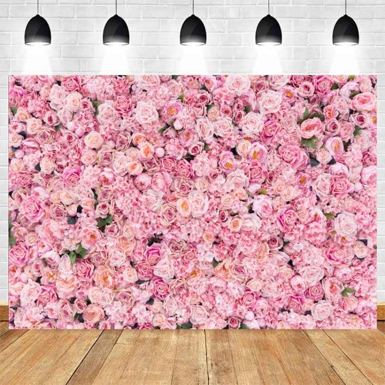 2.1m X 1.5m Pink Rose Wall Background Festive Party Photography Cloth