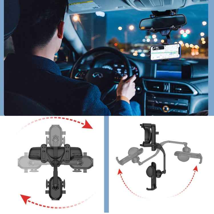 Snap-on Rearview Mirror Car Phone Holder