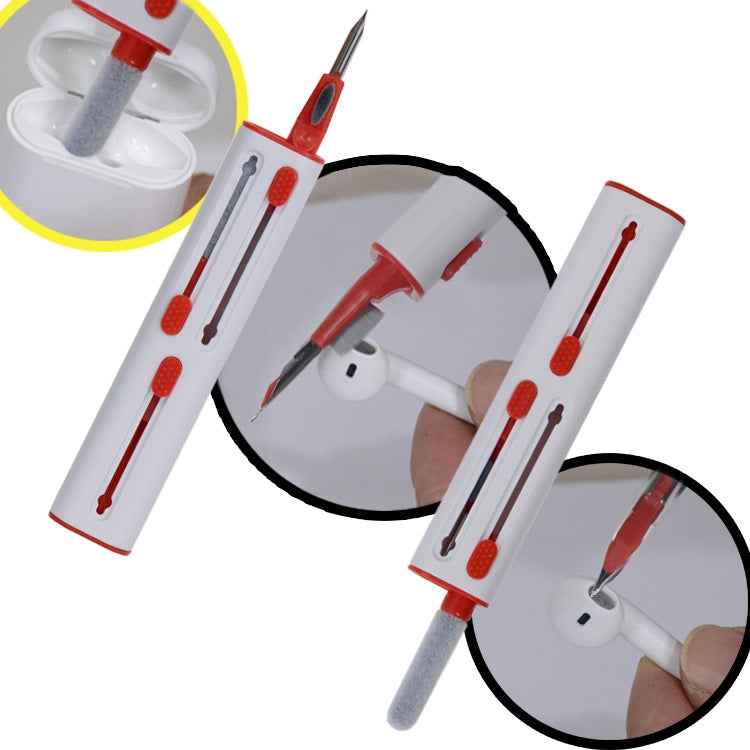 Bluetooth Headphones Earbuds Cleaning Pen, White and Red, White Gray, Black and Red