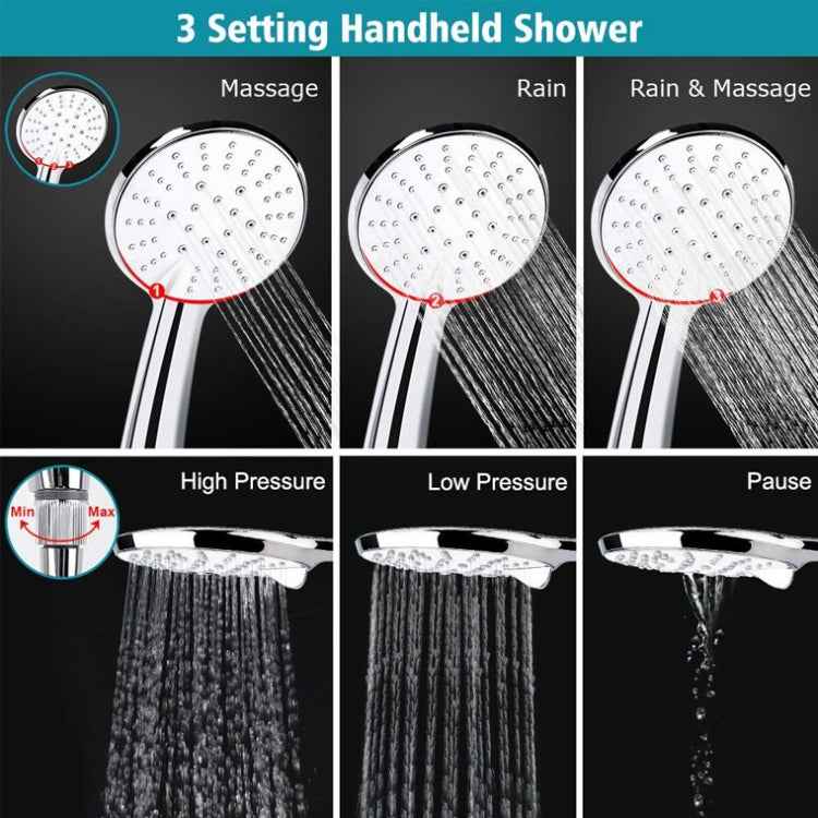Pressurized Water-Saving Top Spray Handheld Dual Shower Set