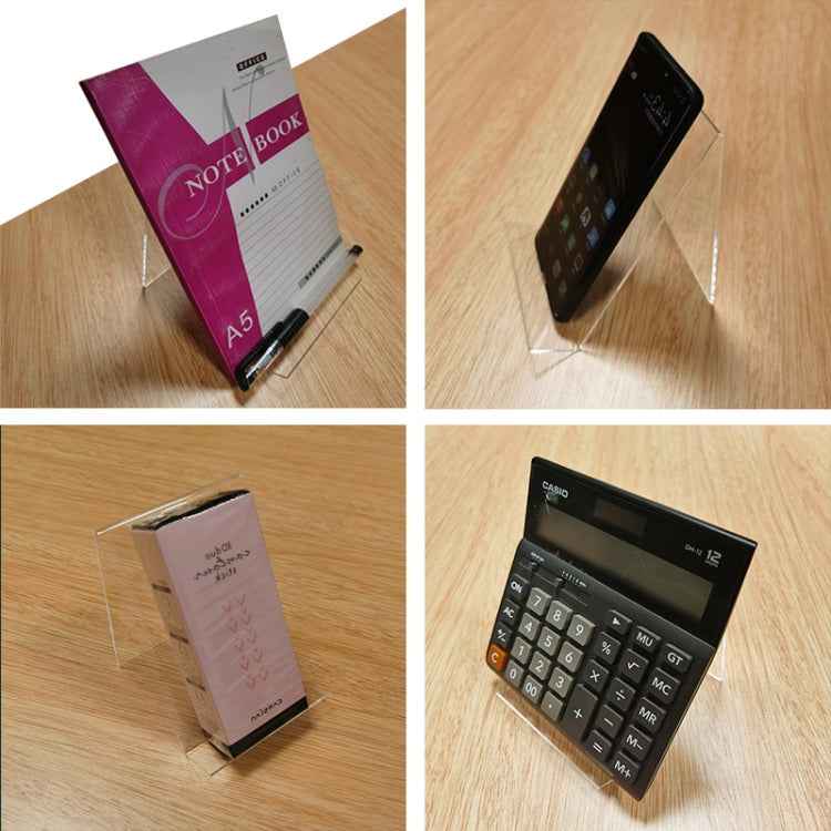 2 PCS Acrylic Display Stand Transparent Book Shelf Photo Frame Holder