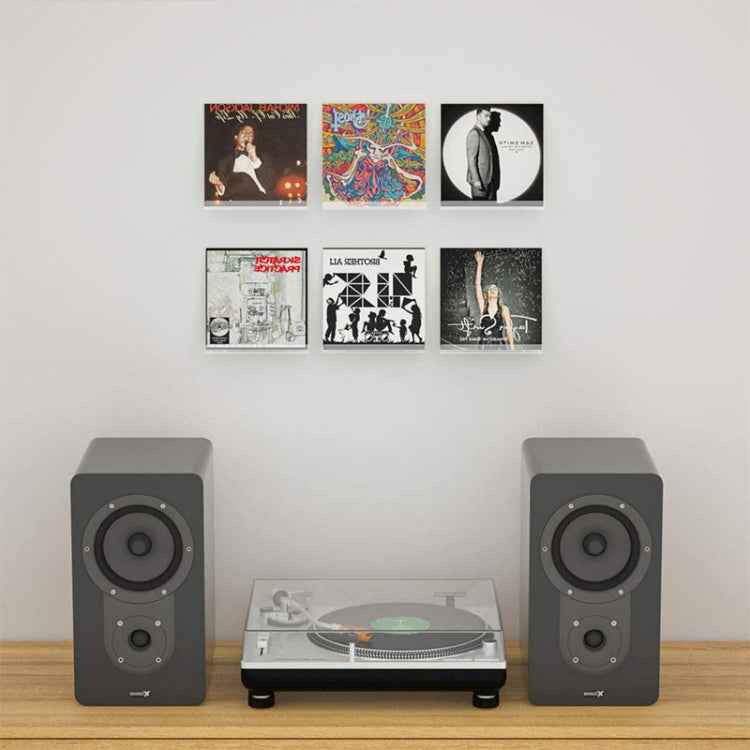 2 PCS Acrylic Record Rack Wall Mounted CD Display Stand